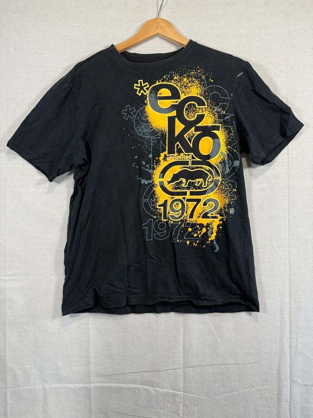 Ecko Unltd. 1972 Graphic Y2K Rhino Logo Short Sleeve T-Shirt